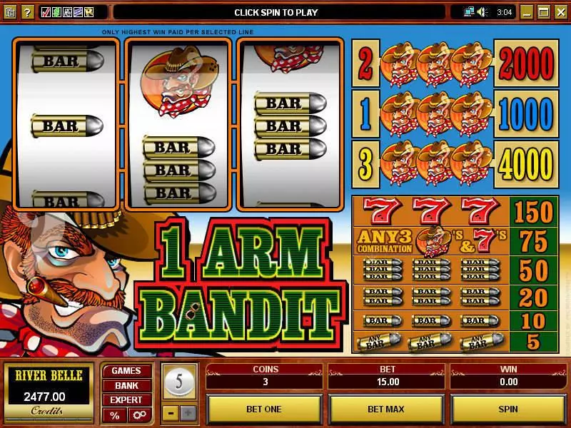 1 Arm Bandit Microgaming Slot Game released in   - 
