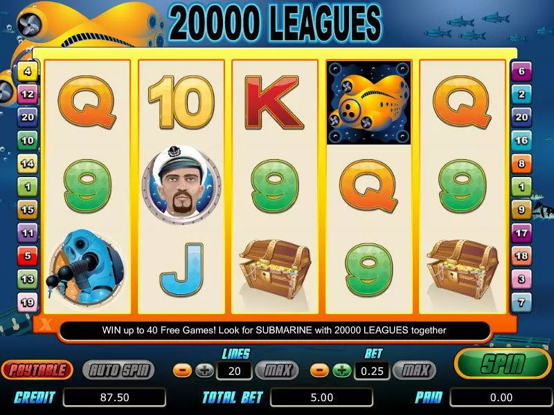 20 000 Leagues bwin.party Slot Game released in   - Free Spins