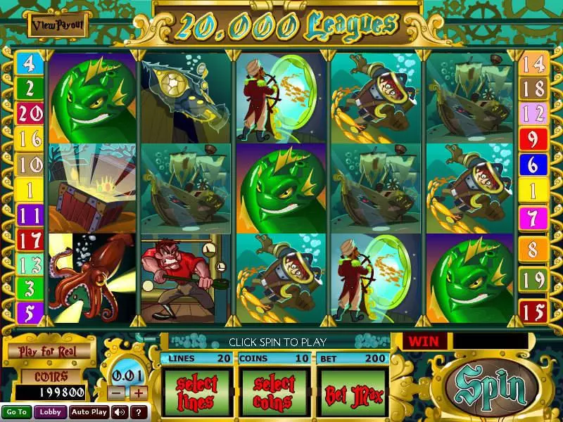 20 000 Leagues Wizard Gaming Slot Game released in   - 