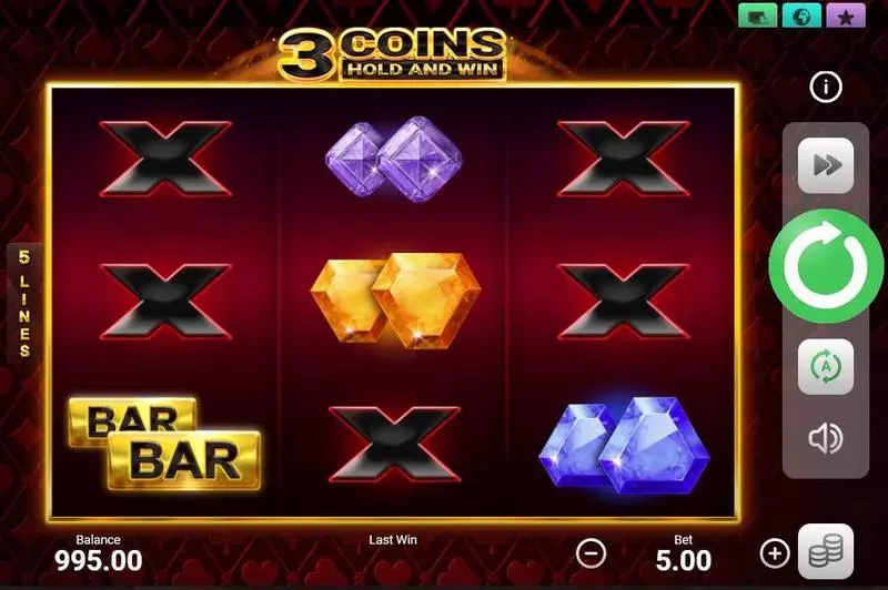 3 Coins Booongo Slot Game released in January 2021 - Re-Spin