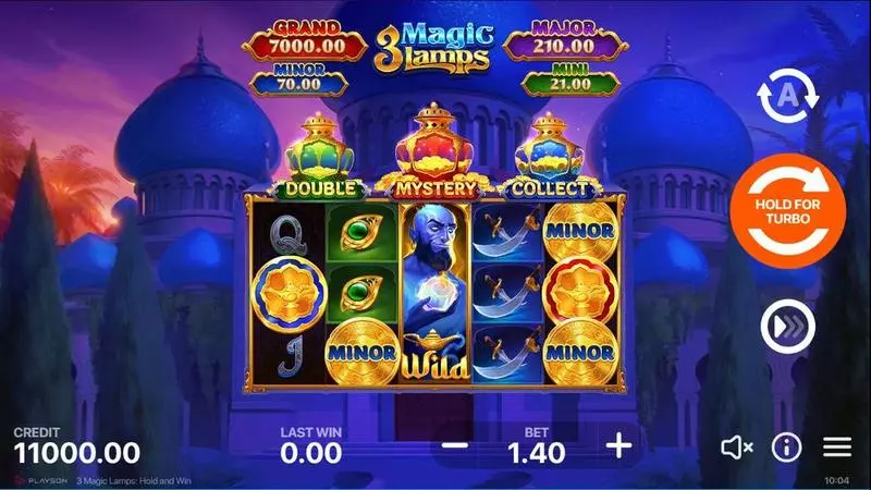 3 Magic Lamps Playson Slot Game released in February 2024 - Collect Feature