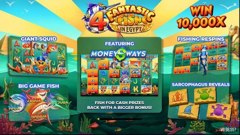 4 Fantastic Fish In Egypt 4ThePlayer Slot Game released in May 2023 - Re-Spin