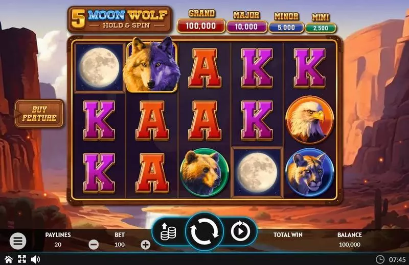 5 Moon Woolf Apparat Gaming Slot Game released in February 2024 - Free Spins