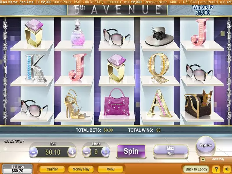5th Avenue NeoGames Slot Game released in   - 