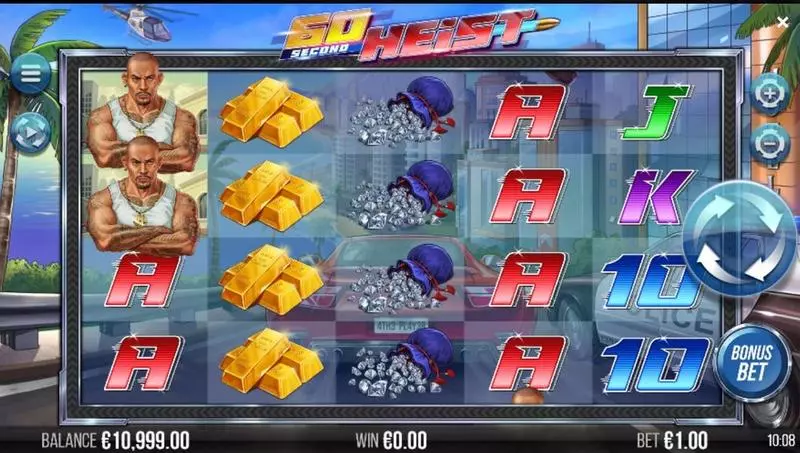 60 Second Heist 4ThePlayer Slot Game released in February 2022 - Free Spins