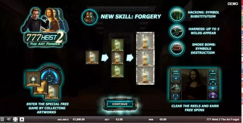 777 Heist 2 The Art Forgery Red Rake Gaming Slot Game released in July 2023 - Free Spins