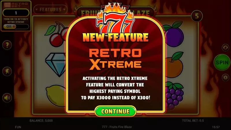 777 – Fruits Fire Blaze Spinomenal Slot Game released in May 2024 - Retro Xtreme