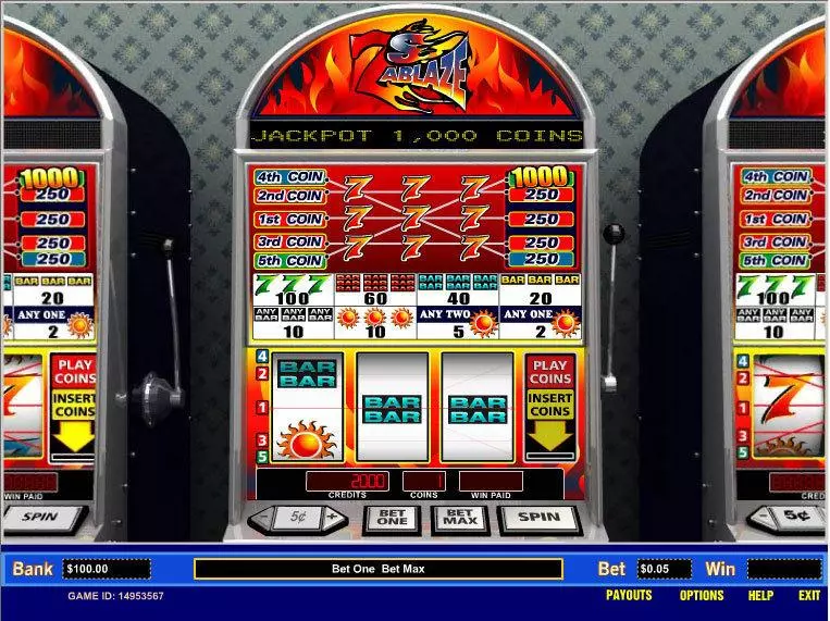 7's Ablaze 5 Line Parlay Slot Game released in   - 