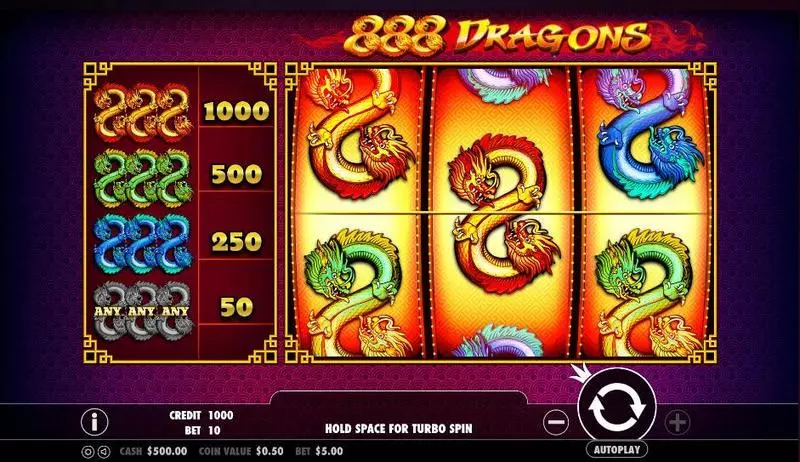 888 Dragons Pragmatic Play Slot Game released in June 2017 - 