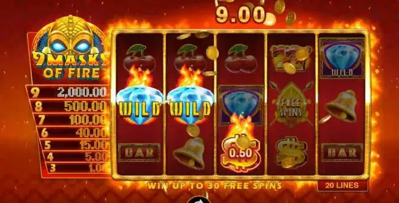 9 Masks of Fire Microgaming Slot Game released in October 2019 - Free Spins
