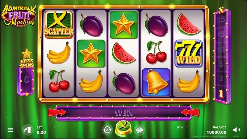 Admiral X Fruit Machine Mascot Gaming Slot Game released in March 2024 - Free Spins