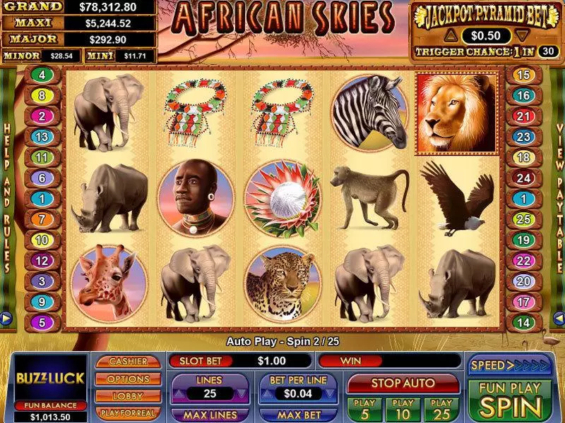 African Skies NuWorks Slot Game released in   - Jackpot bonus game