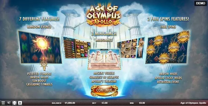 Age of Olympus: Apollo Red Rake Gaming Slot Game released in February 2023 - Minigame