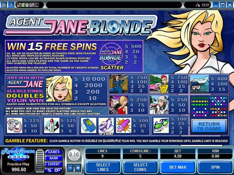 Agent Jane Blonde Microgaming Slot Game released in   - Free Spins