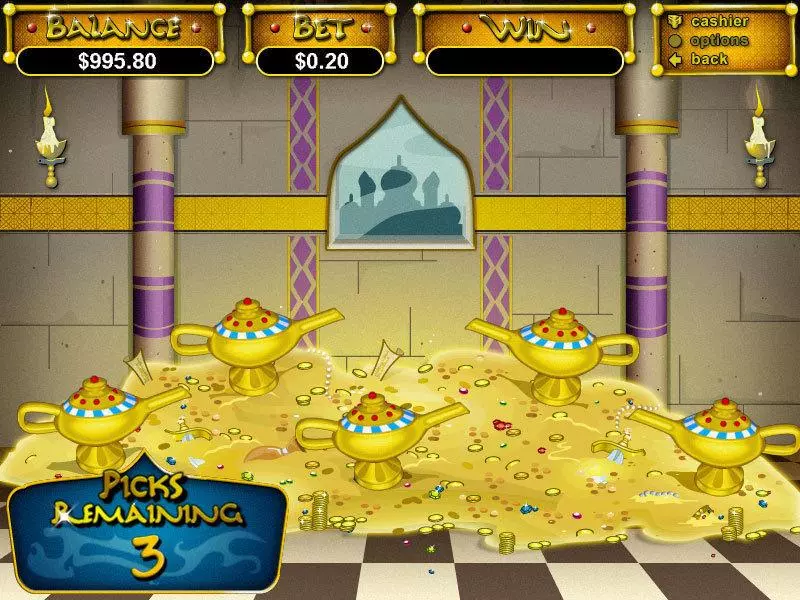 Aladdin's Wishes RTG Slot Game released in August 2006 - Free Spins