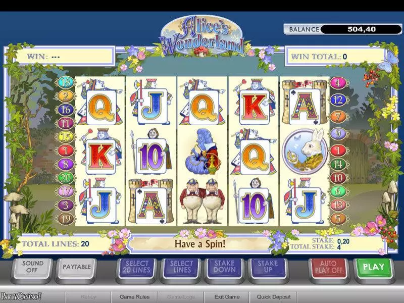 Alice's Wonderland PlayTech Slot Game released in   - Free Spins