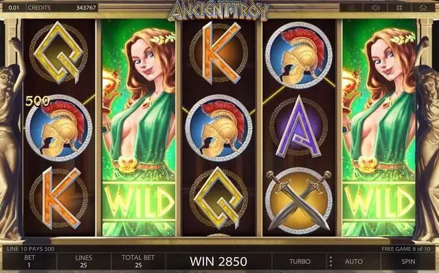 Ancient Troy Endorphina Slot Game released in March 2019 - Free Spins