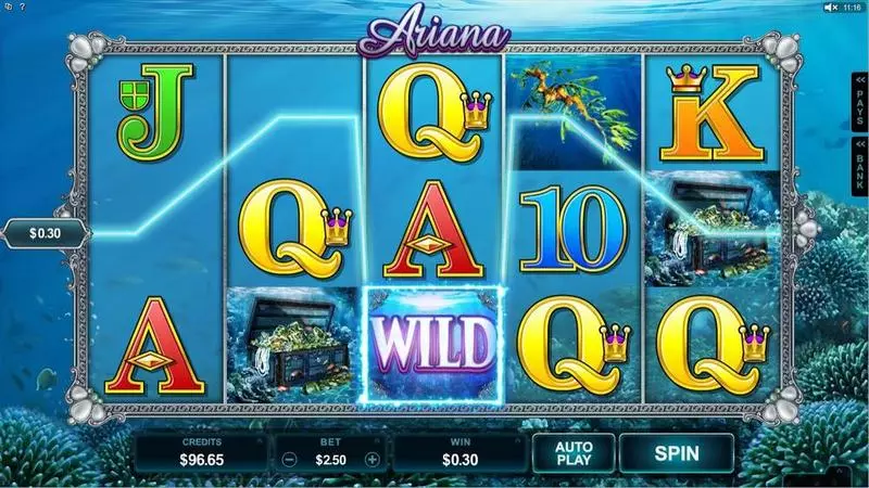 Ariana Microgaming Slot Game released in May 2015 - 