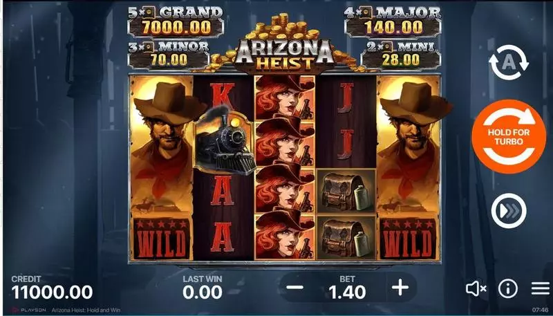 Arizona Heist - Hold and Win Playson Slot Game released in March 2024 - Jackpot bonus game