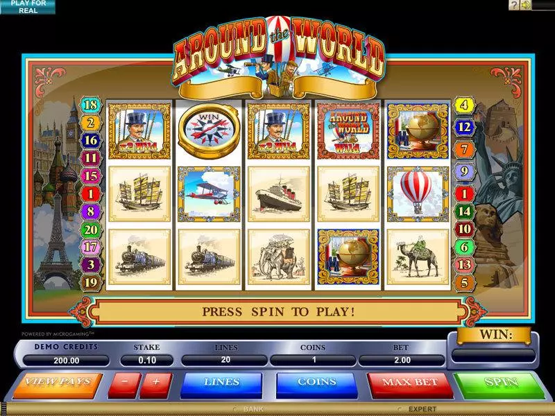 Around the World Microgaming Slot Game released in   - 