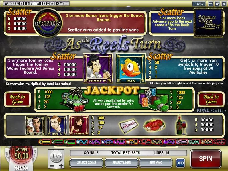 As the Reels Turn 1 Rival Slot Game released in   - Free Spins