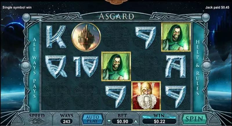 Asgard RTG Slot Game released in December 2017 - Wild Reels