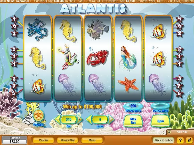 Atlantis NeoGames Slot Game released in   - 