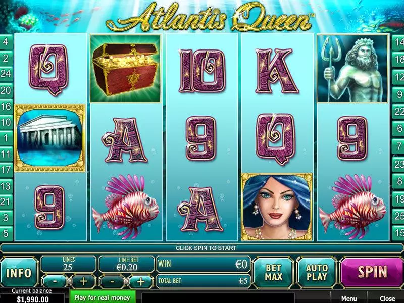 Atlantis Queen PlayTech Slot Game released in   - Second Screen Game