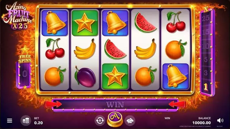 Azino Fruit Machine x25 Mascot Gaming Slot Game released in March 2024 - Free Spins