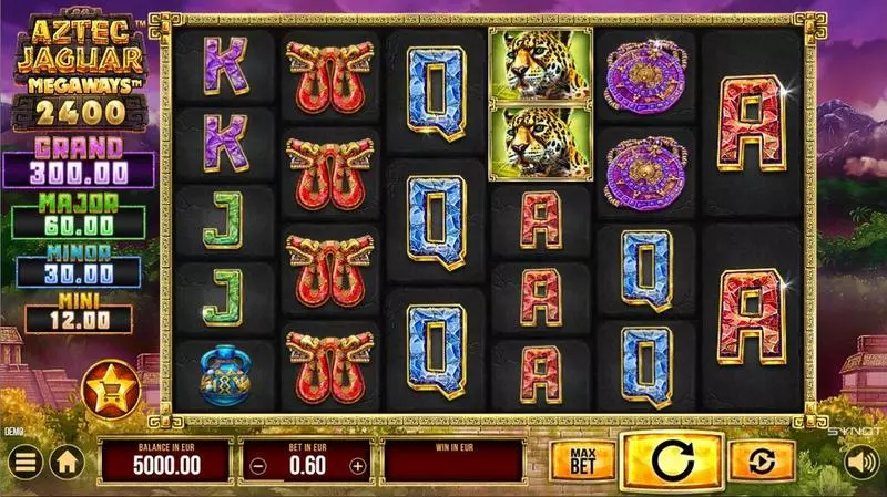 Aztec Jaguar Megaways Synot Games Slot Game released in January 2024 - Buy Feature