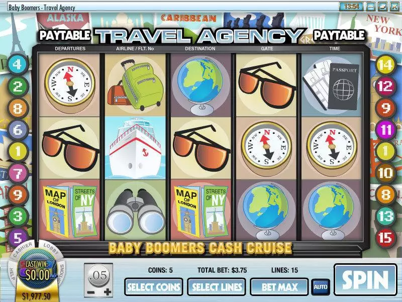 Baby Boomers Cash Cruise Rival Slot Game released in September 2008 - Free Spins