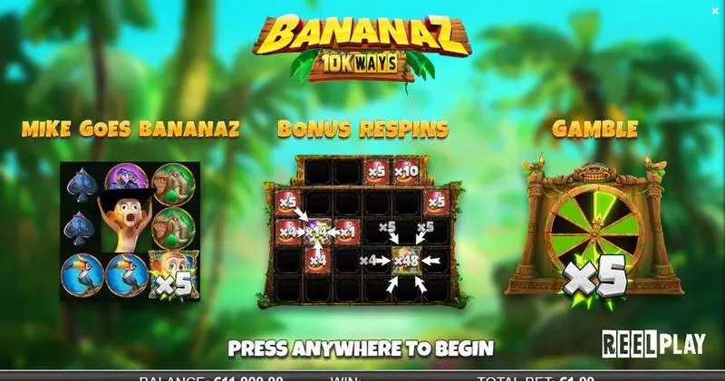 Bananaz 10K Ways ReelPlay Slot Game released in March 2022 - Re-Spin