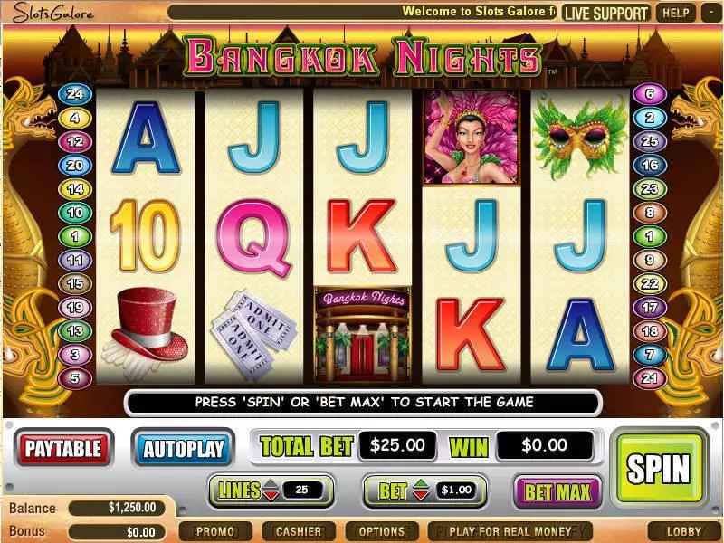 Bangkok Nights WGS Technology Slot Game released in November 2009 - Free Spins