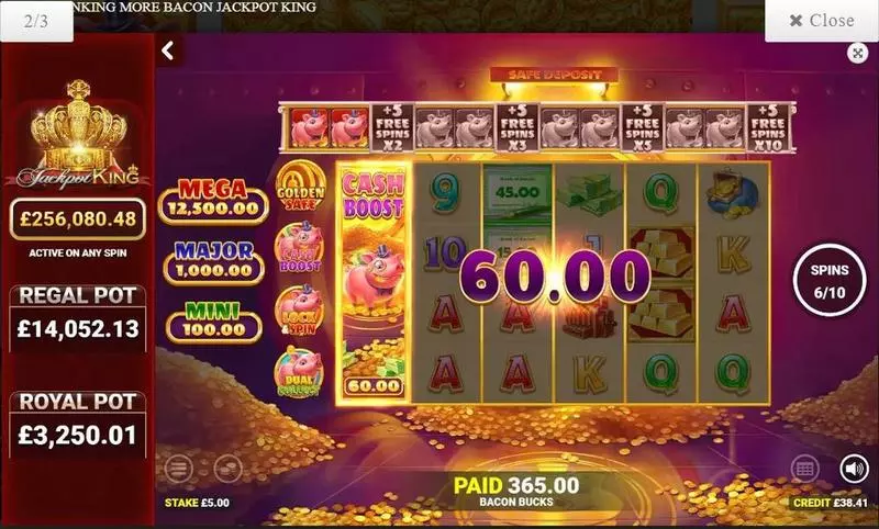 Bankin' more bacon Jackpot King Blueprint Gaming Slot Game released in January 2024 - Free Spins