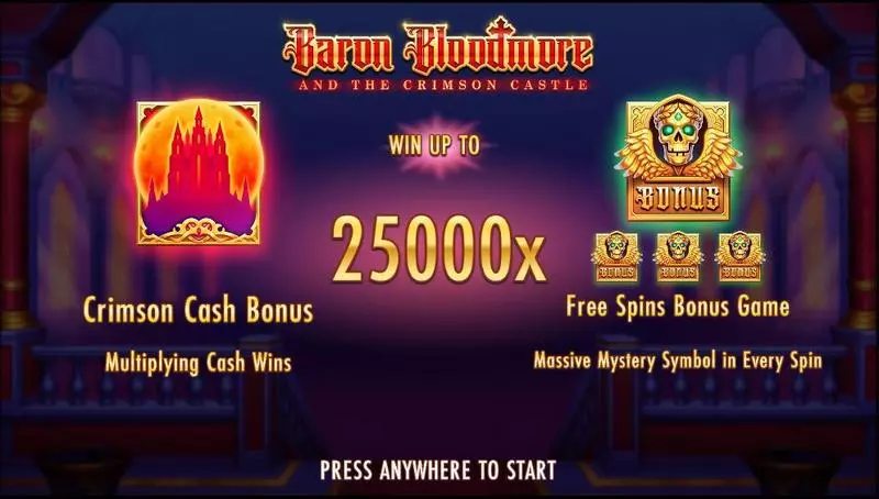 Baron Bloodmore and the Crimson Castle Thunderkick Slot Game released in May 2021 - Multipliers