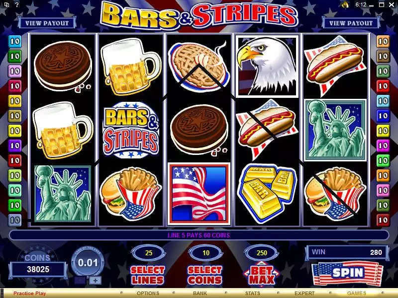 Bars and Stripes Microgaming Slot Game released in   - 