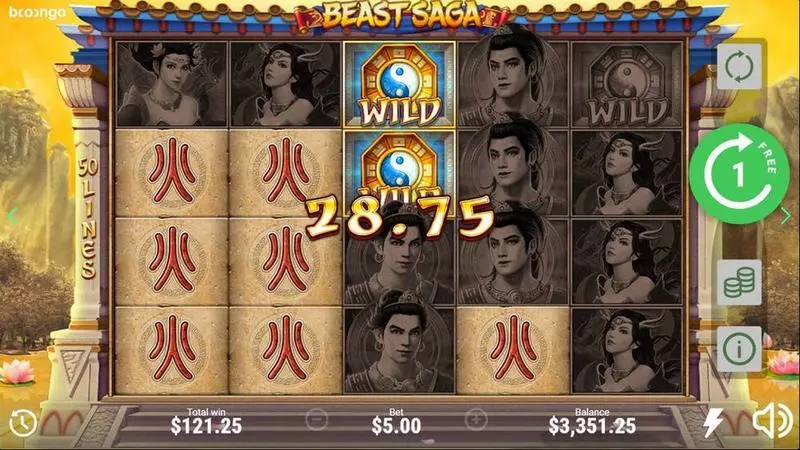 Beast Saga Booongo Slot Game released in November 2020 - Free Spins