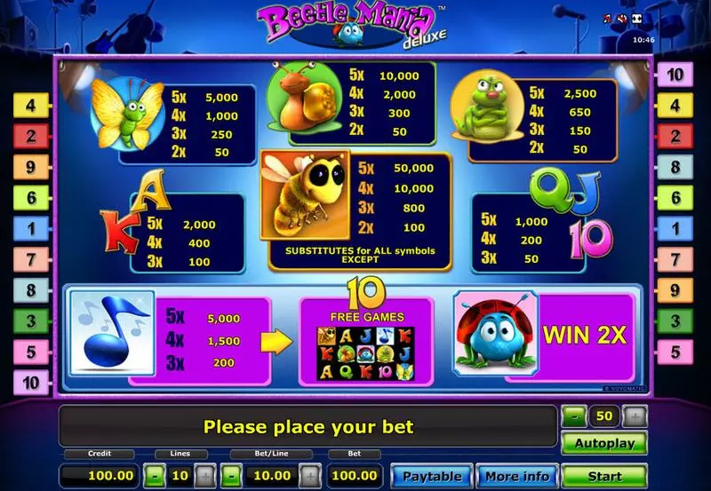 Beetle Mania - Deluxe Novomatic Slot Game released in   - Free Spins