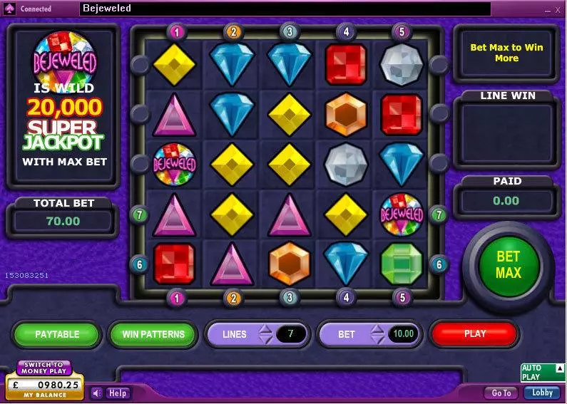 Bejeweled 888 Slot Game released in   - 