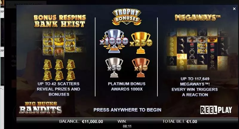 Big Bucks Bandits Megaways ReelPlay Slot Game released in February 2021 - Re-Spin