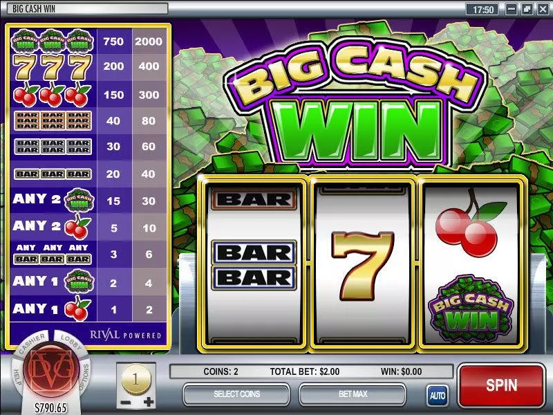 Big Cash Win Rival Slot Game released in  2008 - 