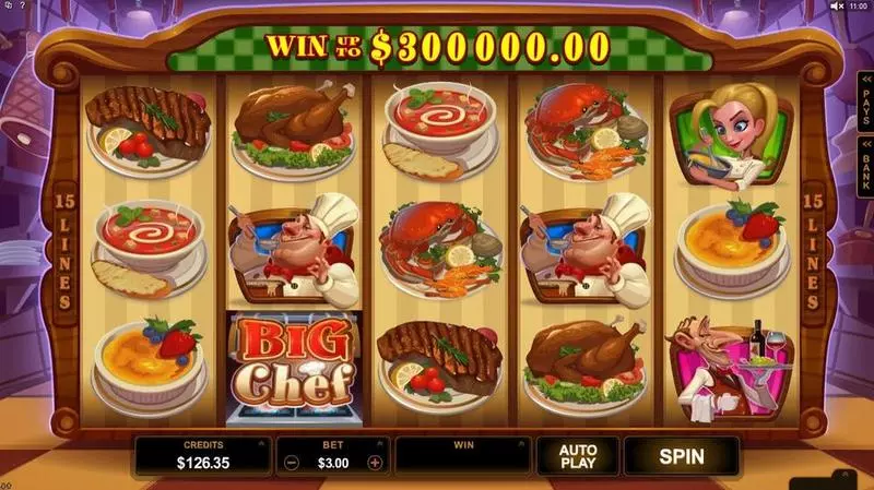 Big Chef Microgaming Slot Game released in May 2015 - Free Spins
