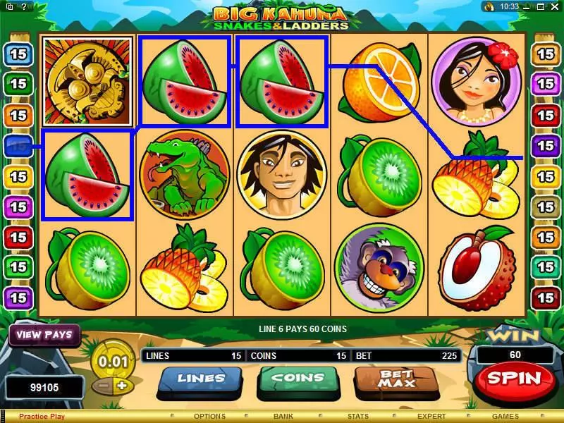 Big Kahuna - Snakes and Ladders Microgaming Slot Game released in   - Free Spins
