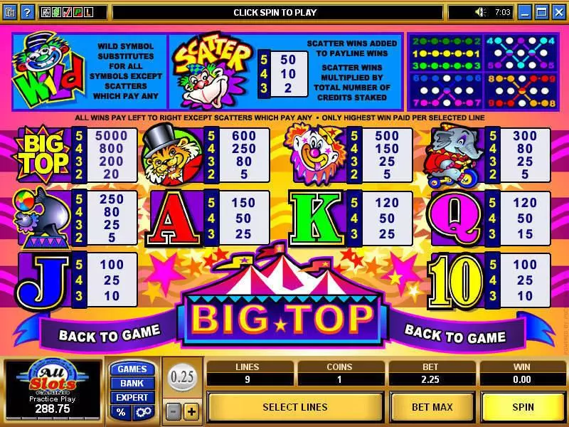 Big Top Microgaming Slot Game released in   - 