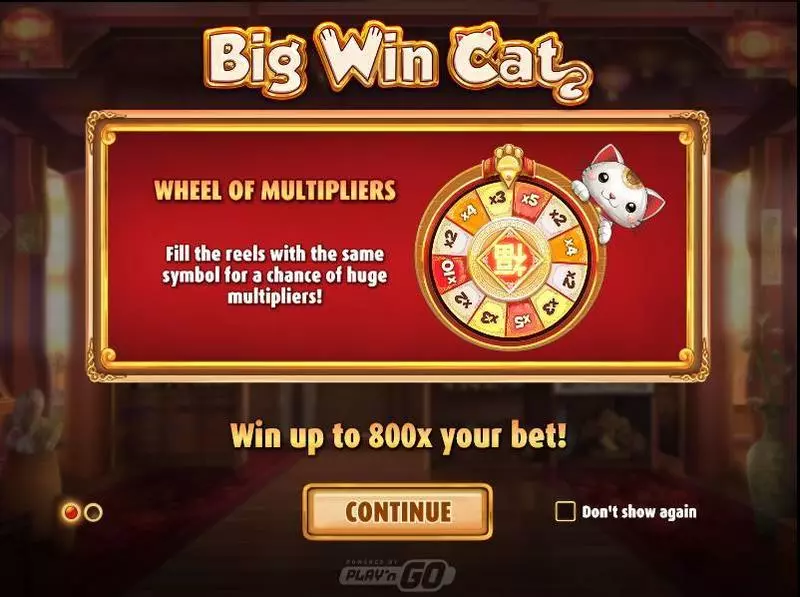 Big Win Cat  Play'n GO Slot Game released in October 2017 - Re-Spin