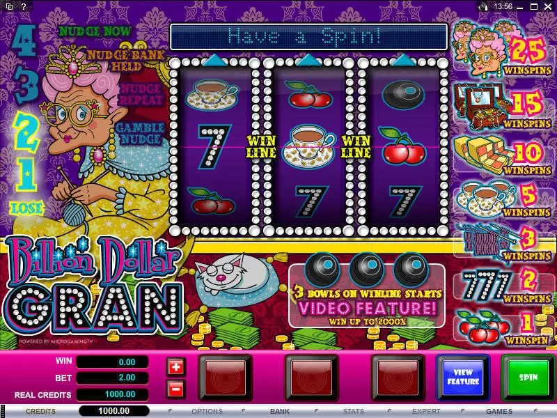 Billion Dollar Gran Microgaming Slot Game released in   - Free Spins