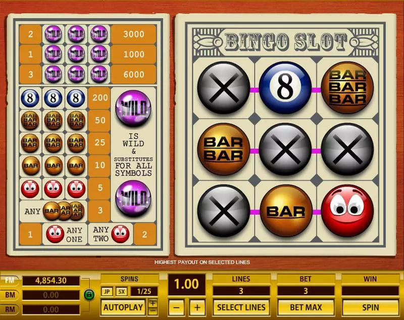 Bingo 3 Lines Topgame Slot Game released in   - 
