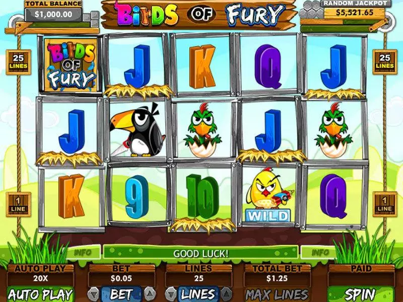 Birds of Fury RTG Slot Game released in September 2012 - Free Spins