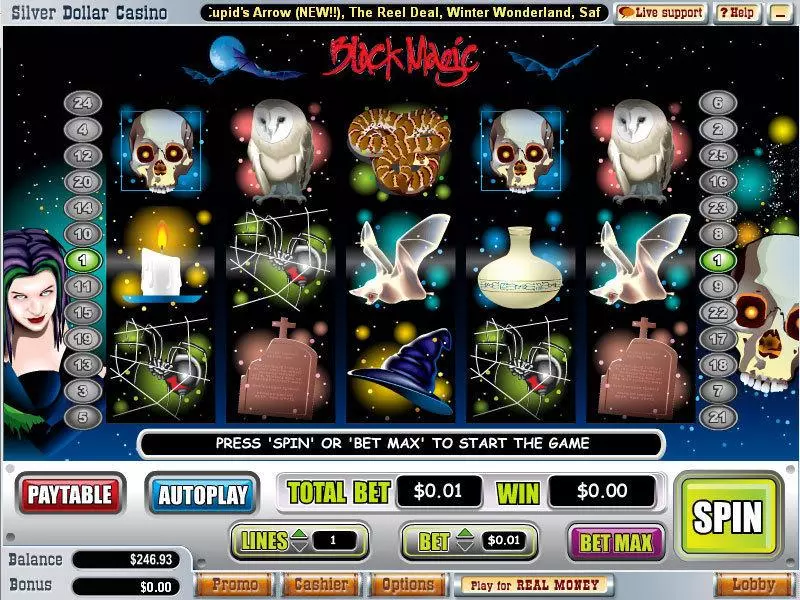 Black Magic WGS Technology Slot Game released in February 2008 - Second Screen Game