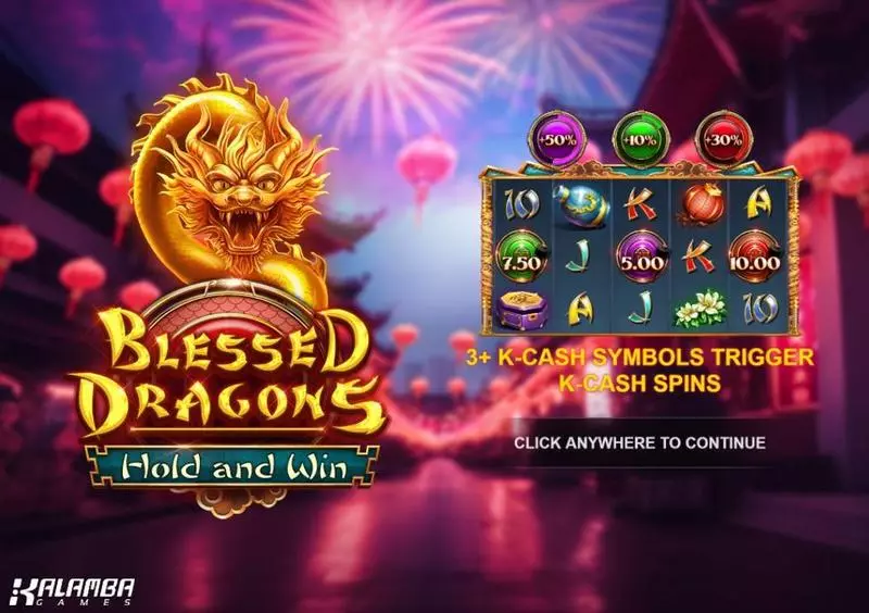 Blessed Dragons Hold and Win Kalamba Games Slot Game released in January 2024 - Buy Feature